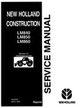 New Holland LM840, LM850, LM860 Service Manual 86609405 PDF