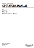 New Holland T5.110, T5.120 Tractor Operator Manual 47987592 PDF