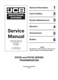 JCB PS700 and PS750 Series Transmission Service Manual 9803/9040 PDF