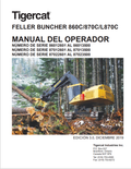 Tigercat 860C, 870C, L870C Feller Buncher Operator Manual 39182AENG
