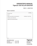 Tigercat 724D Feller Buncher Operator Manual 17399A