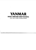 YANMAR DIESEL INBOARD ONE, TWO, THREE CYLINDER ENGINE SHOP MANUAL PDF