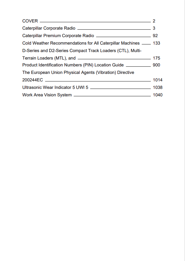 Caterpillar Cat 242D Skid Steer Loader Operation and Maintenance Manual PDF | S/N DML