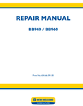 New Holland BB940, BB960 Big Baler Repair Manual 6046609100 PDF