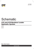 Caterpillar Cat 416 Backhoe Loader Electrical And Hydraulic Schematic Manual PDF | S/N L9P