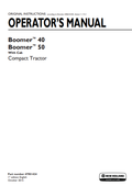 New Holland Boomer 40, 50 Compact Tractor Operator Manual 47901424 PDF