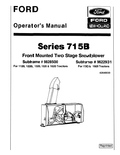 New Holland Series 715B Front Mount Two Stage Snow Blower Operator Manual 42648030 PDF