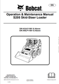 BOBCAT S205 SKID STEER LOADER OPERATION AND MAINTENANCE MANUAL 6987013 PDF