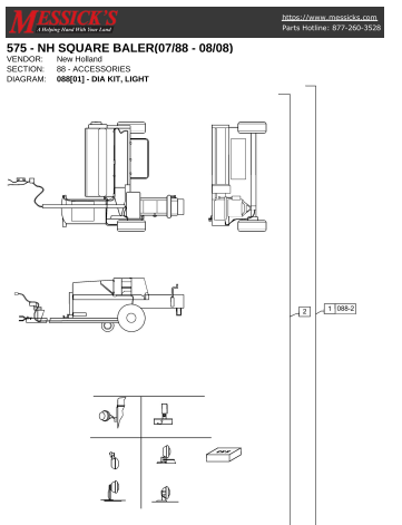 New Holland 575-NH Square Baler Parts Catalogue Manual(07/88-08/08) PDF