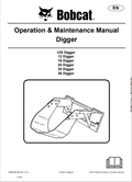 BOBCAT 12S, 12, 16, 25, 30, 36 DIGGER OPERATION AND MAINTENANCE MANUAL 6900948 PDF