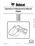 BOBCAT 12S, 12, 16, 25, 30, 36 DIGGER OPERATION AND MAINTENANCE MANUAL 6900948 PDF