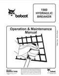 BOBCAT 1560 HYDRAULIC BREAKER OPERATION AND MAINTENANCE MANUAL 6724074 PDF