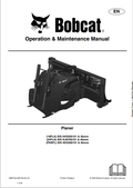 BOBCAT 18PLA, 24PLA, PNSFL PLANER OPERATION AND MAINTENANCE MANUAL 6989704 PDF