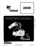 BOBCAT 2000 LOADER OPERATOR MANUAL 6566182 PDF