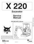 BOBCAT 220 EXCAVATOR SERVICE MANUAL 6720503 PDF