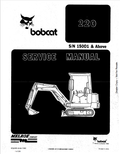 BOBCAT 220 HYDRAULIC EXCAVATOR SERVICE MANUAL 6722345 PDF