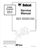 BOBCAT 30, 40 CUTTER CRUSHER SERVICE MANUAL 6901073 PDF