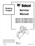 BOBCAT 30, 40 ROTATING GRAPPLE SERVICE MANUAL 6902024 PDF
