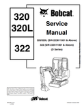 BOBCAT 320, 320L, 322 LOADER SERVICE MANUAL 6901062 PDF