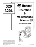 BOBCAT 320, 320L LOADER OPERATION AND MAINTENANCE MANUAL 6903817 PDF