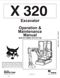 BOBCAT 320 EXCAVATOR OPERATION AND MAINTENANCE MANUAL 6722640 PDF