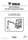 BOBCAT 321, 323 COMPACT EXCAVATOR SERVICE MANUAL 6986731 PDF