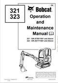 BOBCAT 321, 323 LOADER OPERATION AND MAINTENANCE MANUAL 7141831 PDF