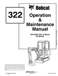 BOBCAT 322 LOADER OPERATION AND MAINTENANCE MANUAL 6901016 PDF