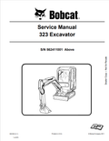 BOBCAT 323 EXCAVATOR SERVICE MANUAL 6903380 PDF