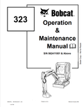 BOBCAT 323 LOADER OPERATION AND MAINTENANCE MANUAL 6903379 PDF