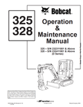 BOBCAT 325, 328 LOADER OPERATION AND MAINTENANCE MANUAL 6901018 PDF