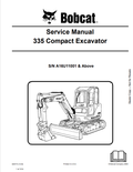 BOBCAT 335 COMPACT EXCAVATOR SERVICE MANUAL 6904775 PDF