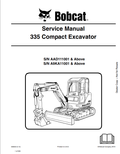 BOBCAT 335 COMPACT EXCAVATOR SERVICE MANUAL 6986949 PDF