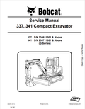 BOBCAT 337, 341 COMPACT EXCAVATOR SERVICE MANUAL 6902741 PDF