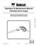 BOBCAT 35PH, 50PH PLANETARY DRIVE AUGER OPERATION AND MAINTENANCE MANUAL 6990868 PDF