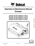 BOBCAT 36, 44, 48, 54 INCH SWEEPER OPERATION AND MAINTENANCE MANUAL 6986561 PDF