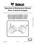BOBCAT 36, 48 ROOT, INDUSTRIAL GRAPPLE OPERATION AND MAINTENANCE MANUAL 6986604 PDF