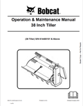 BOBCAT 38 INCH TILLER OPERATION AND MAINTENANCE MANUAL 6901227 PDF