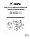 BOBCAT 3FM60, 3FM72, 3FM84 THREE-POINT FINISH MOWER OPERATION AND MAINTENANCE MANUAL 6989545 PDF