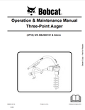 BOBCAT 3PTA THREE-POINT AUGER OPERATION AND MAINTENANCE MANUAL 6989533 PDF