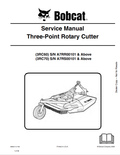 BOBCAT 3RC60, 3RC70 THREE POINT ROTARY CUTTER SERVICE MANUAL 6986514 PDF