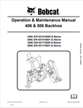 BOBCAT 406 AND 506 BACKHOE OPERATION AND MAINTENANCE MANUAL 6901229 PDF