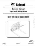 BOBCAT 42, 48 HYDRAULIC PALLET FORK SERVICE MANUAL 6900869 PDF