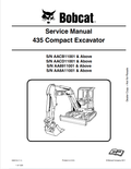 BOBCAT 435 COMPACT EXCAVATOR SERVICE MANUAL 6986749 PDF