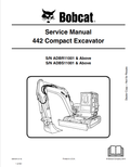 BOBCAT 442 COMPACT EXCAVATOR SERVICE MANUAL 6987204 PDF