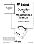 BOBCAT 44 SWEEPER OPERATION AND MAINTENANCE MANUAL 6901230 PDF