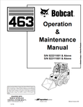 BOBCAT 463 LOADER OPERATION AND MAINTENANCE MANUAL 6901811 PDF