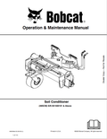 BOBCAT 48SCM SOIL CONDITIONER OPERATION AND MAINTENANCE MANUAL 6902008 PDF