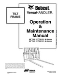 BOBCAT 48, 60 TILT-FRAME VERSA HANDLER OPERATION AND MAINTENANCE MANUAL 6901658 PDF