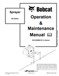 BOBCAT 50 GALLON SPRAYER OPERATION AND MAINTENANCE MANUAL 6903168 PDF
